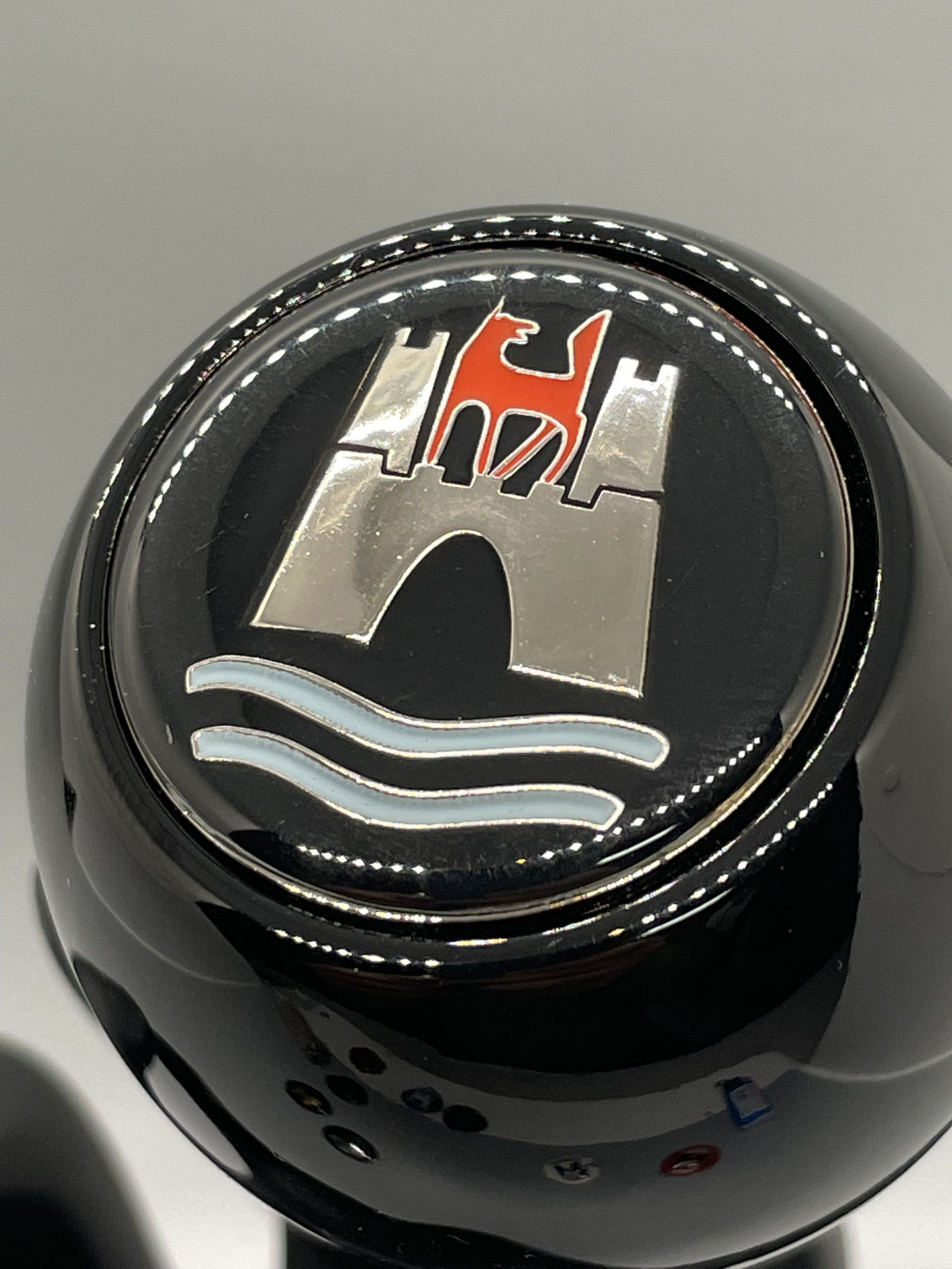 VW Shift knob with Wolfsburg emblem ACB Adam custom badges